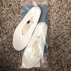 Unused trampoline shoes for TnT athletes